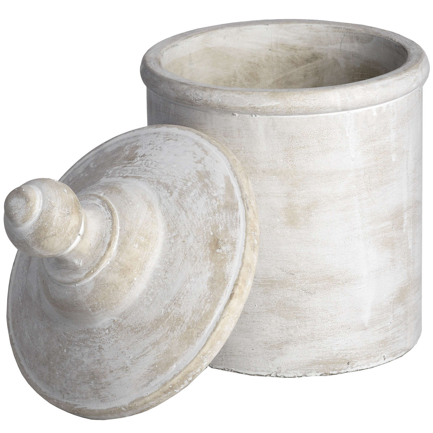 Skandi London Large Antique White Cannister - Skandi London