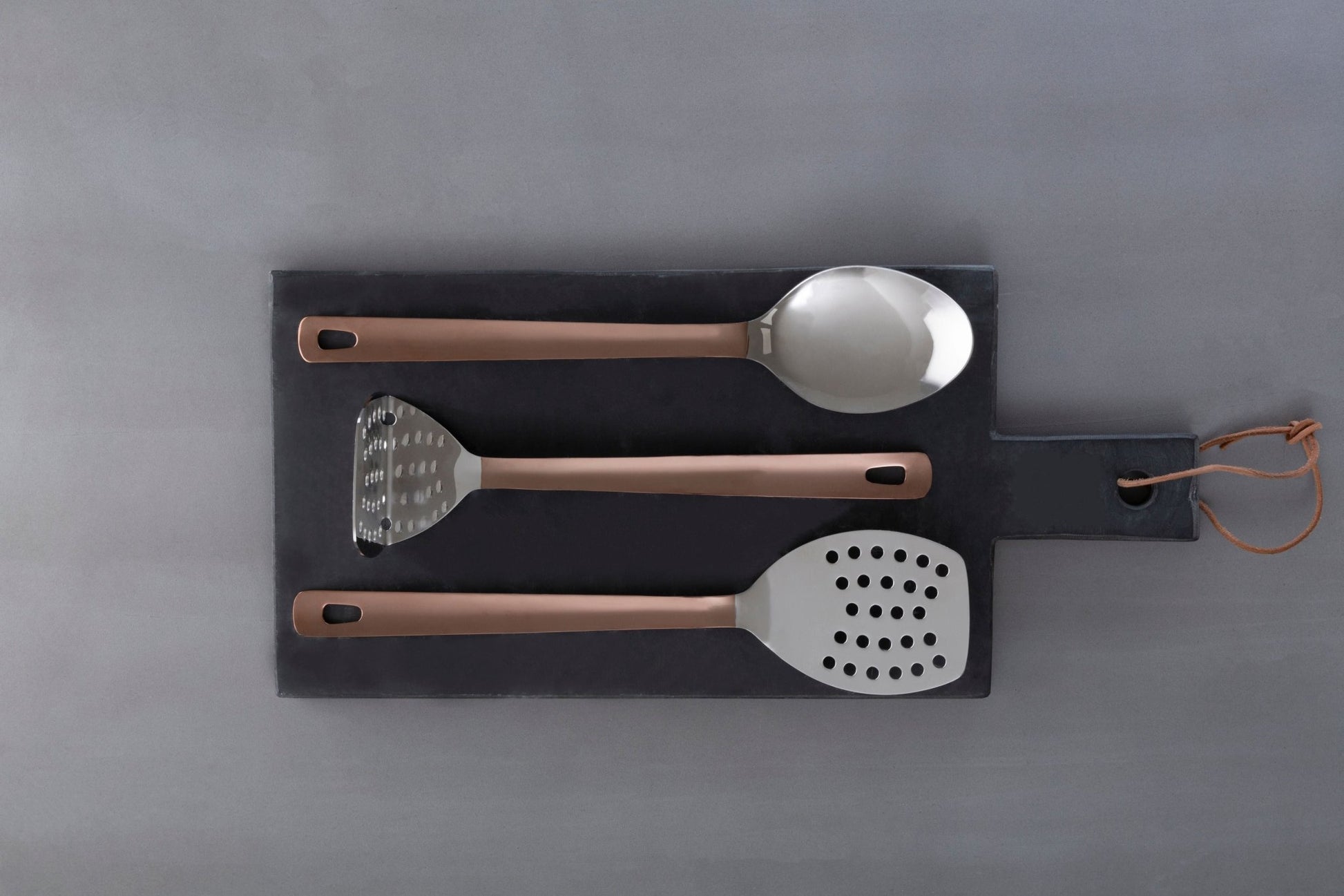 Eline Copper Finish Slotted Turner - Skandi London