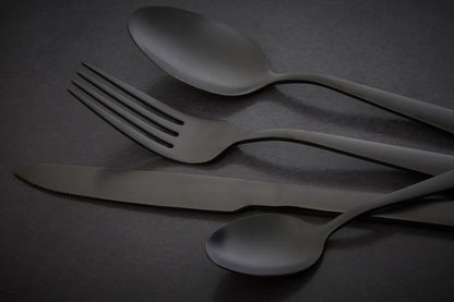 Asmund 16 Piece Onyx Cutlery Set - Skandi London