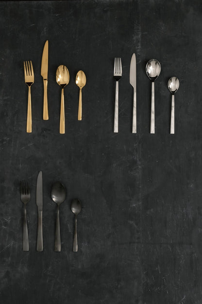 Asmund 16 Piece White Faux Marble Cutlery Set - Skandi London
