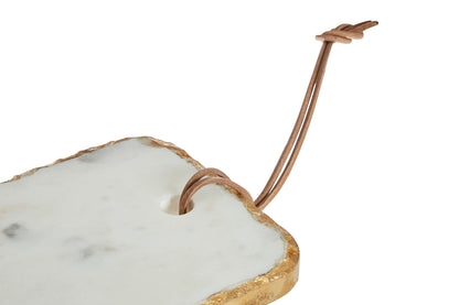 Dustin White Marble Chopping and Serving Board with Gold Foil Detail - Skandi London