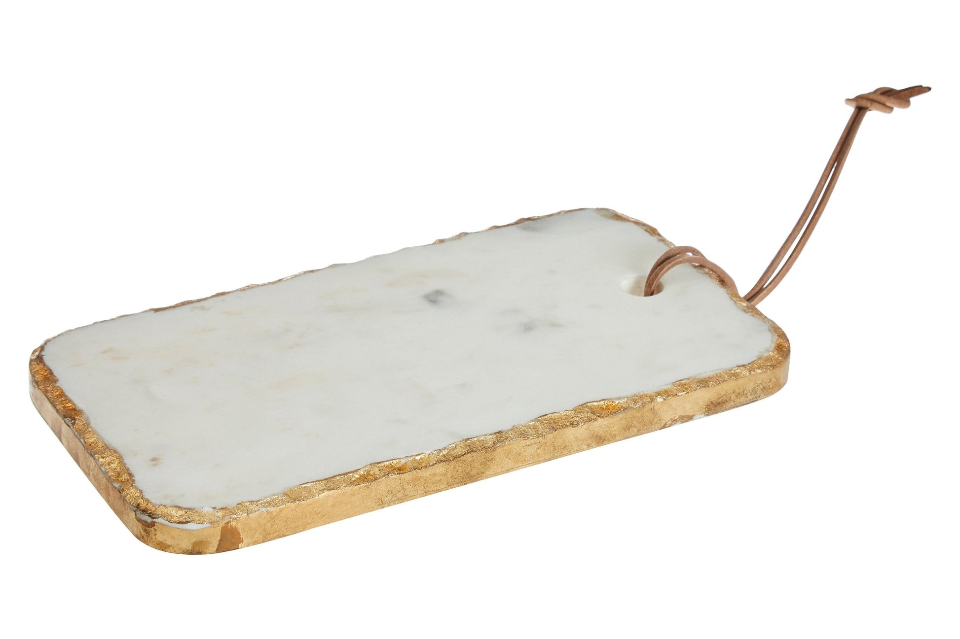 Dustin White Marble Chopping and Serving Board with Gold Foil Detail - Skandi London