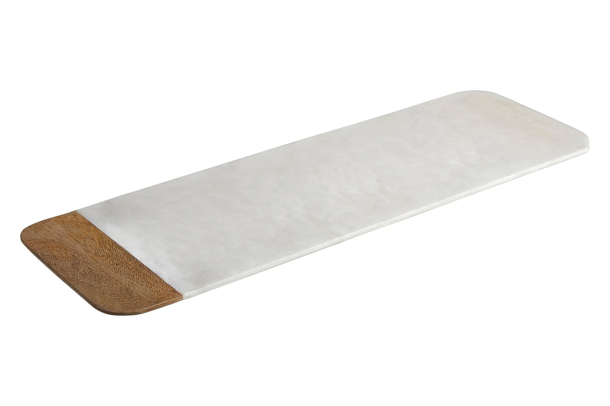Kent Large White Marble And Mango Wood Serving Tray - Skandi London