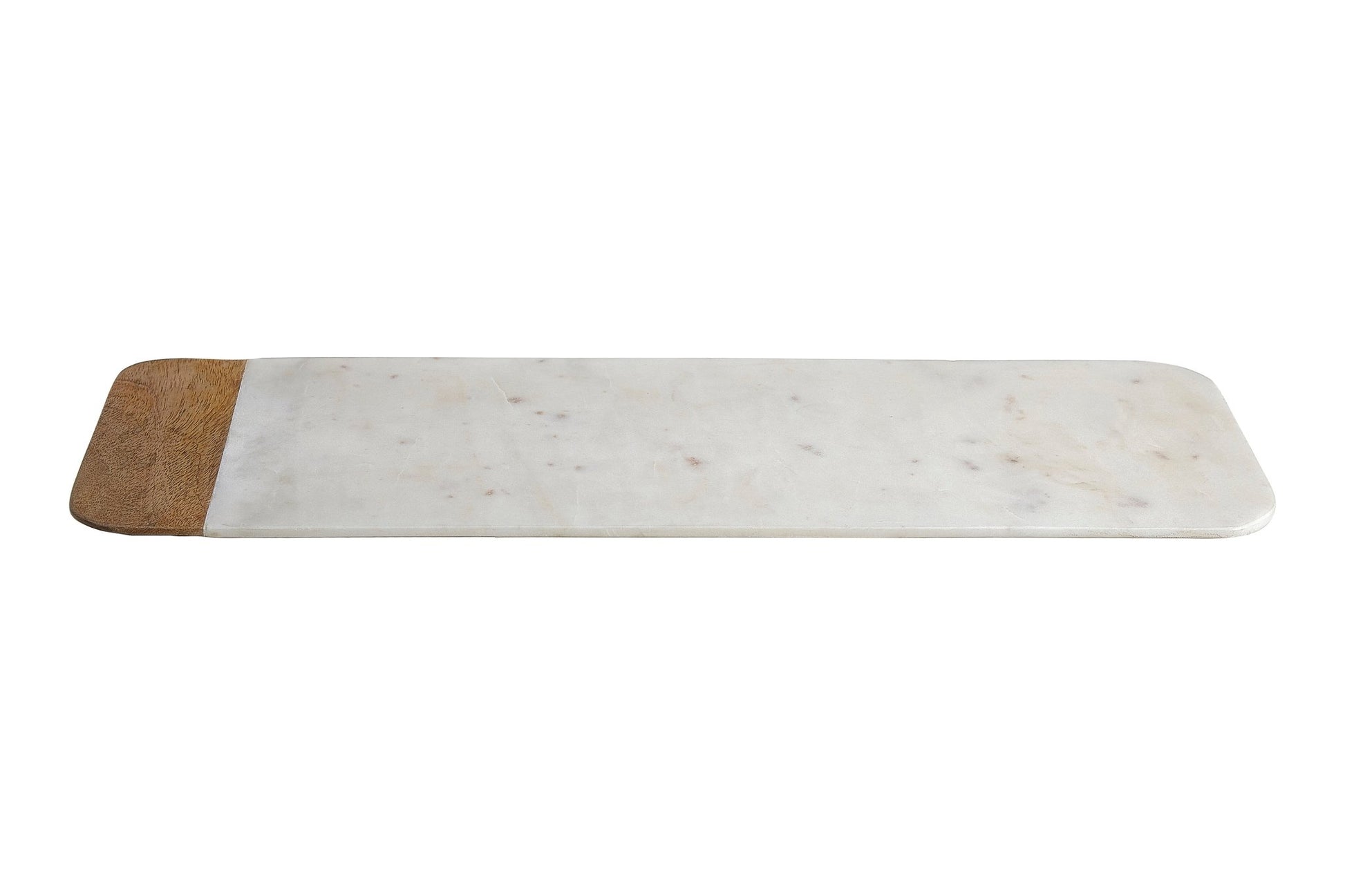Kent Large White Marble And Mango Wood Serving Tray - Skandi London
