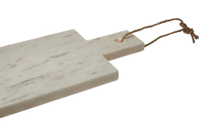 Johannes Large White Marble Paddle Chopping And Serving - Skandi London