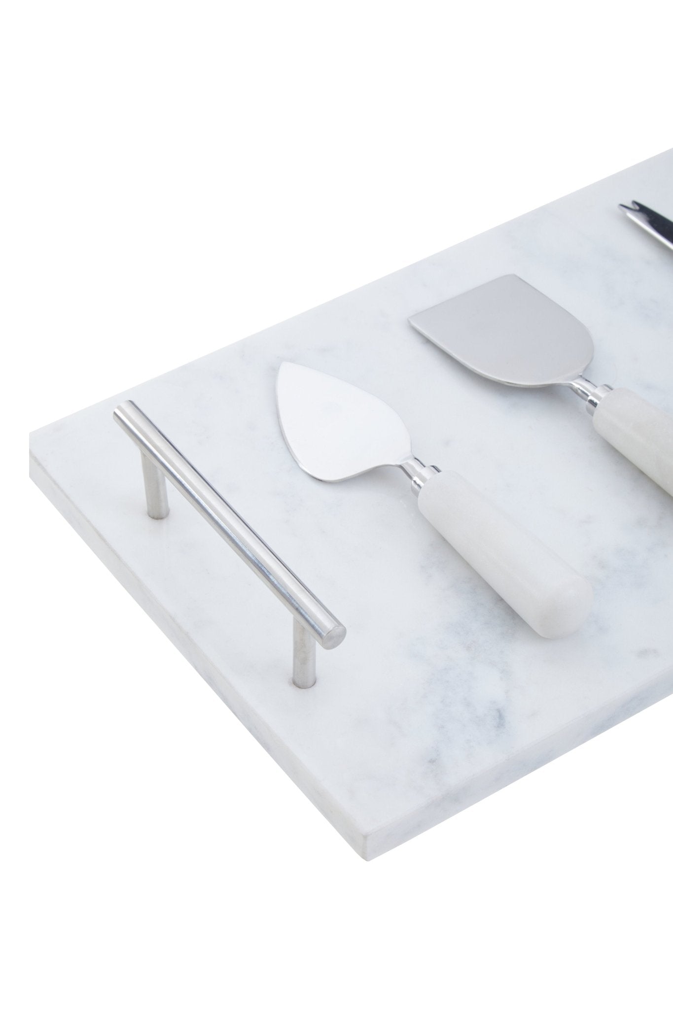 Jeppe White And Silver Cheese Knife Set - Skandi London