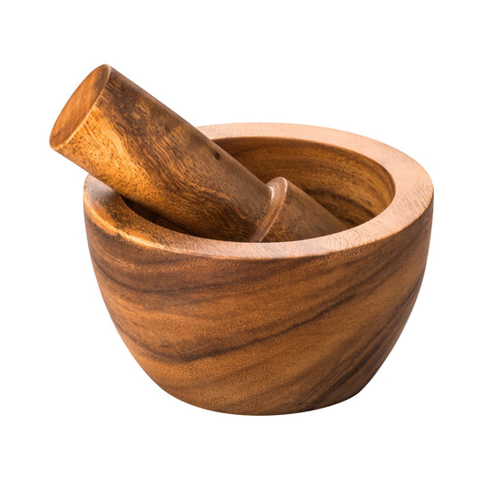 Heidrun Acacia Wood Mortar And Pestle - Skandi London