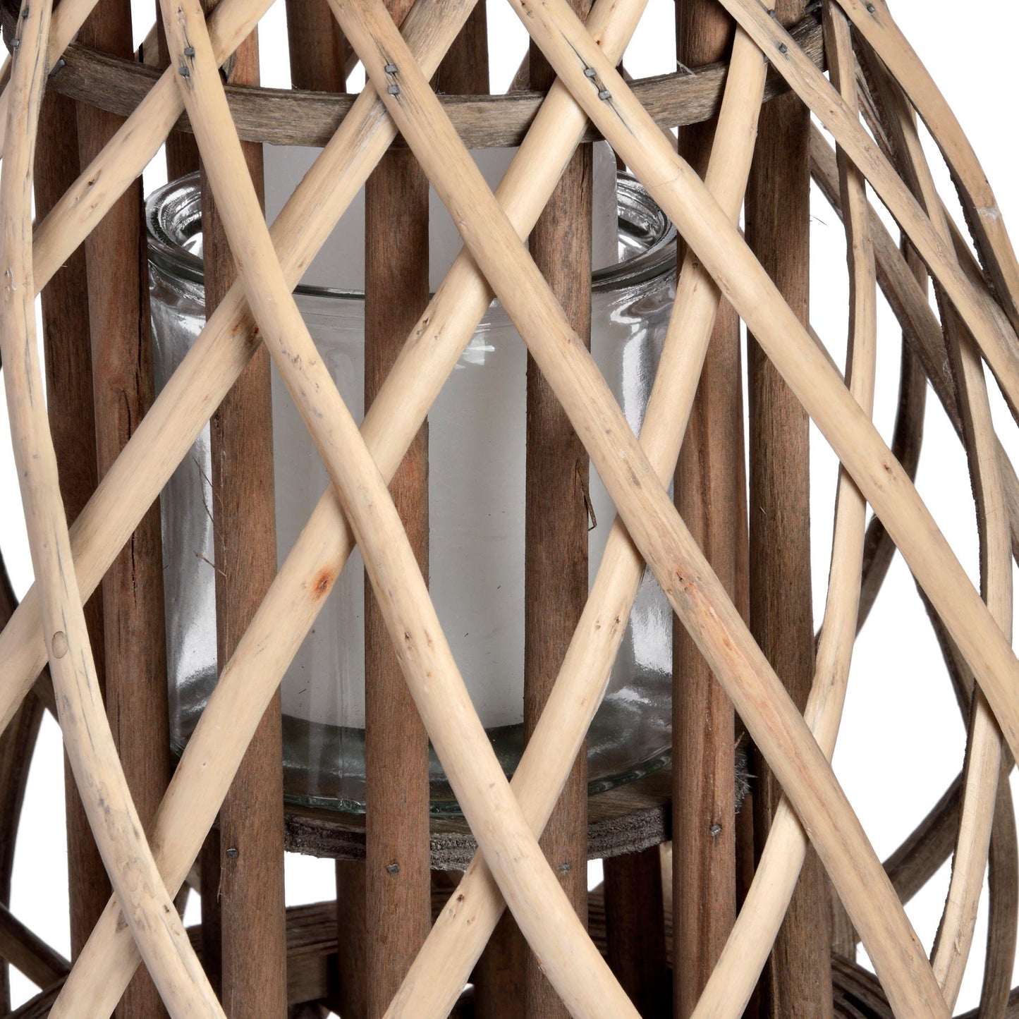 Skandi London Small Wicker Bulbous Lantern