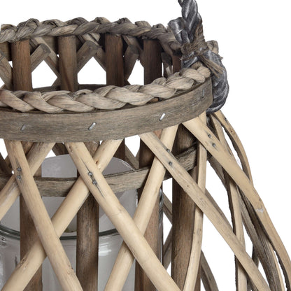 Skandi London Small Wicker Bulbous Lantern