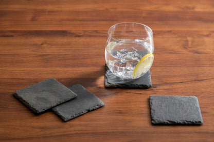 Oda Set Of Four Slate Square Coasters - Skandi London