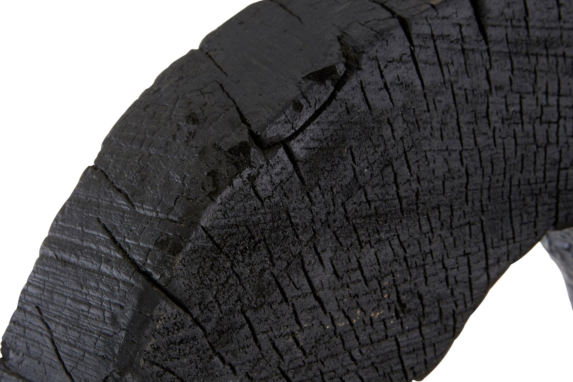 Eir Large Charred Black Mango Wood Log Sculpture - Skandi London