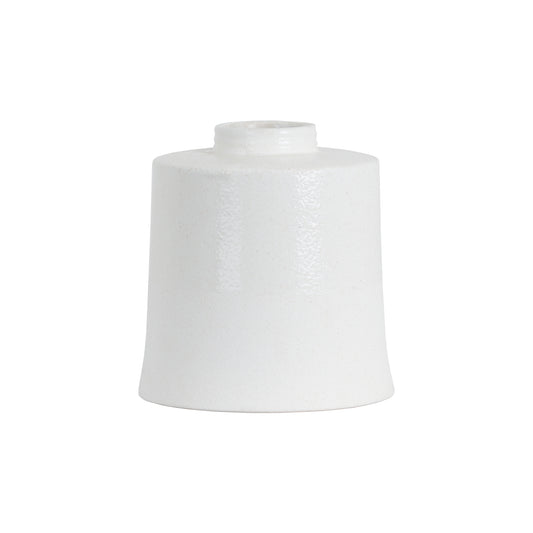 Skandi London White With Grey Detail Large Cylindrical Ceramic Vase - Skandi London