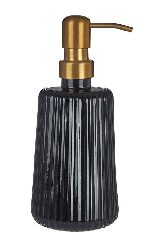 Ragnvald Brittany Black Glass Lotion Dispenser - Skandi London