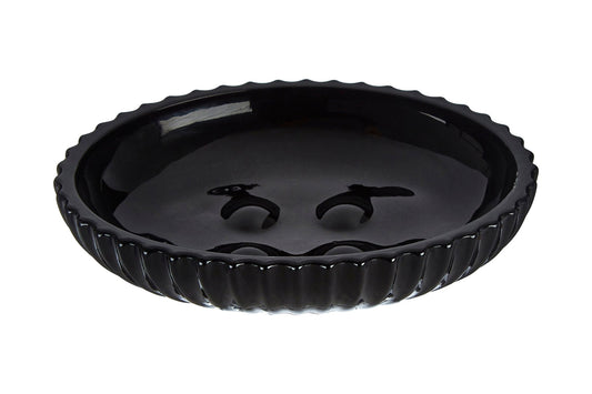 Ragnvald Brittany Black Glass Soap Dish - Skandi London