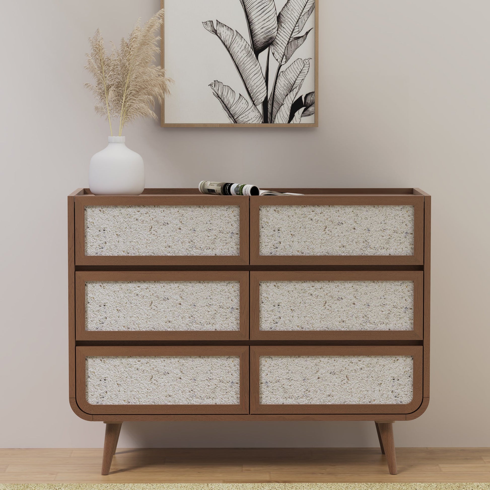 Brompton Six Drawer Chest - Walnut - Skandi London