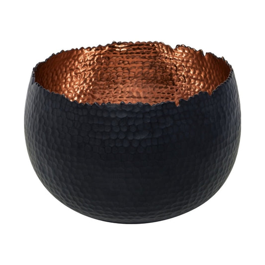 Ulrik Hammered Bowl Black/Copper - Large - Skandi London