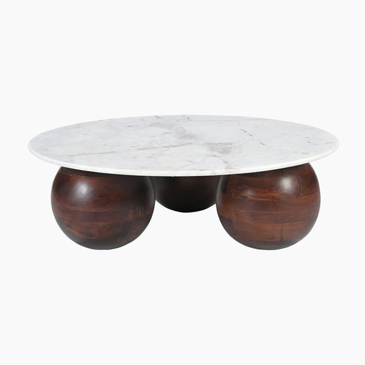 Soho White Marble Top Coffee Table - Skandi London