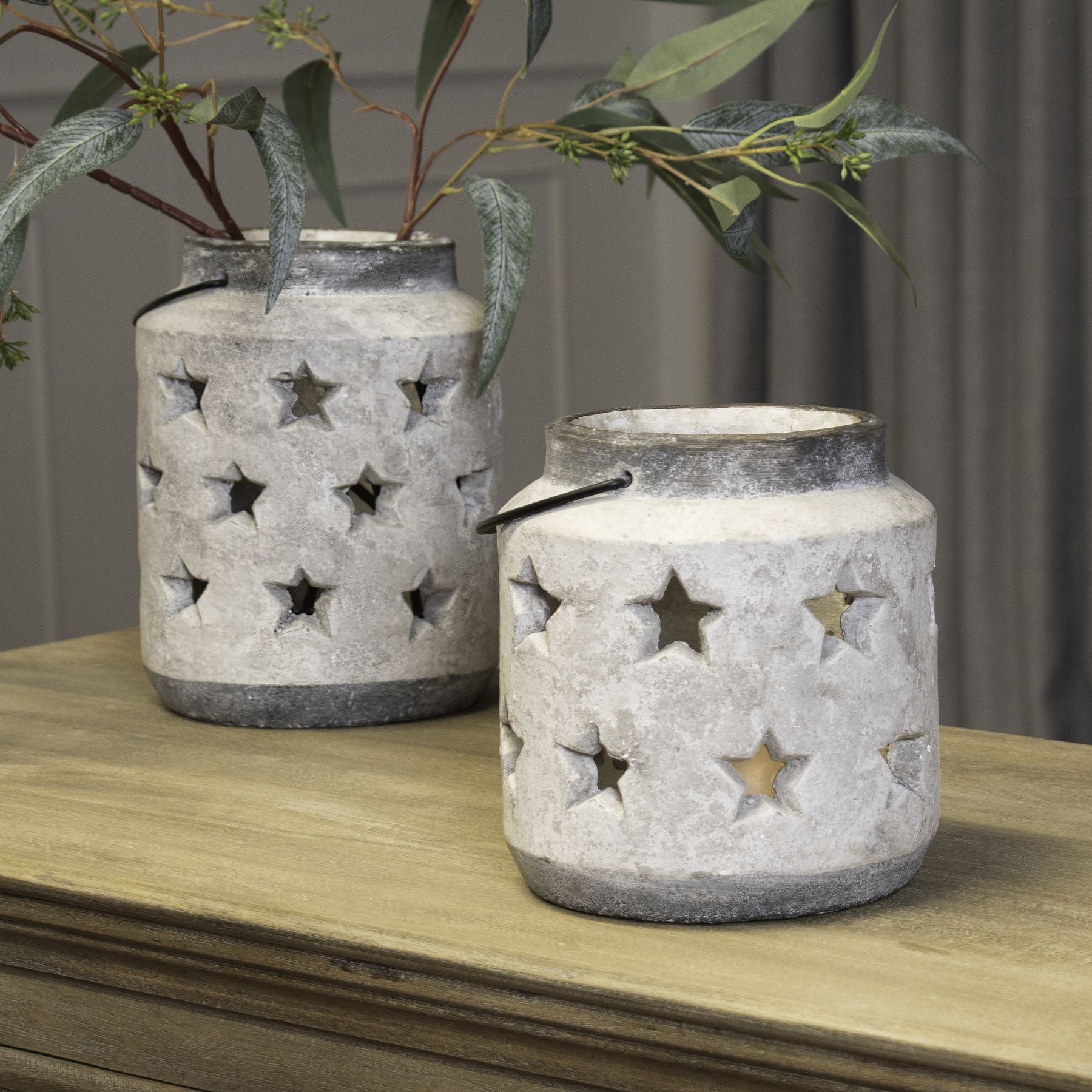 Nesna Large Stone Star Lantern - Skandi London