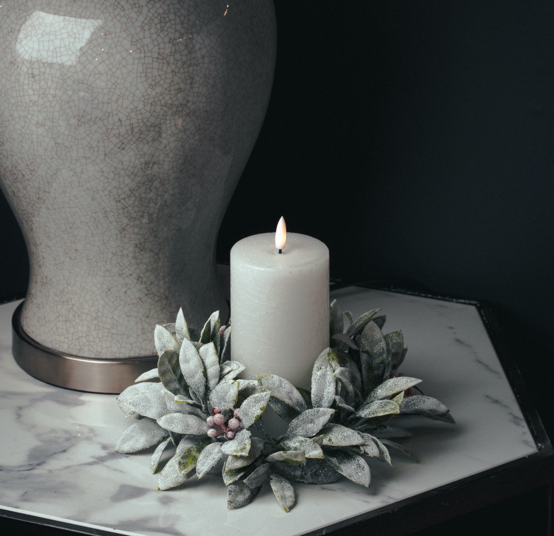Luksus Collection Natural Glow 3x6 LED White Candle - Skandi London