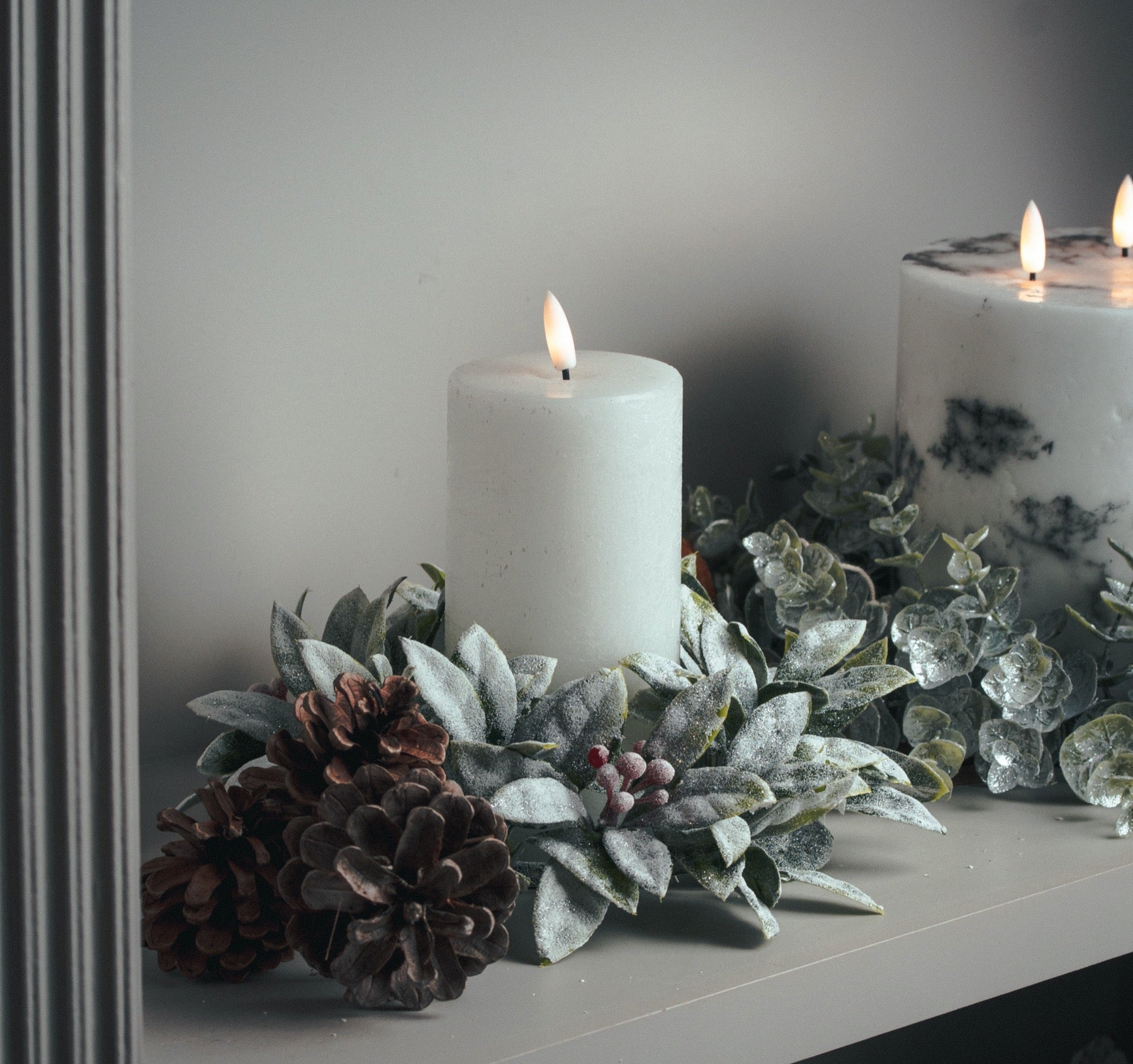 Luksus Collection Natural Glow 3x6 LED White Candle - Skandi London