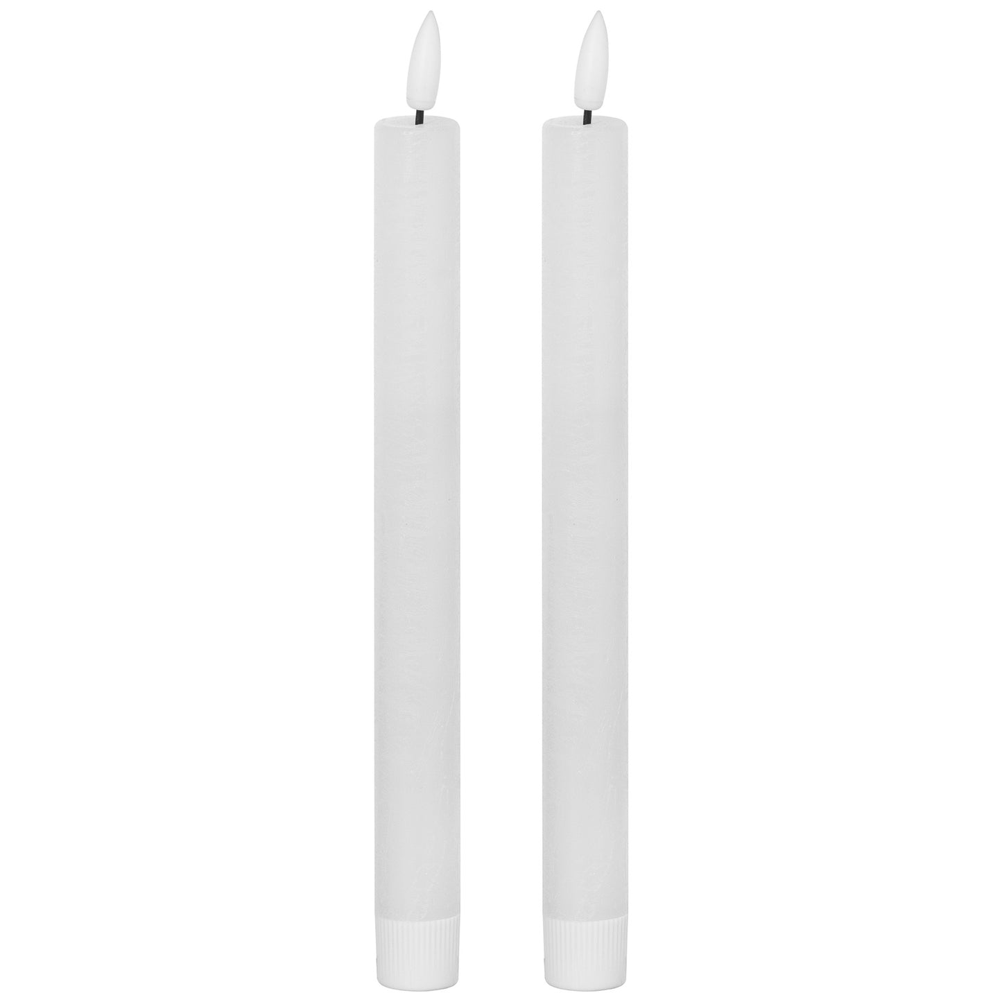 Luksus Collection Natural Glow S/ 2 White LED Dinner Candles