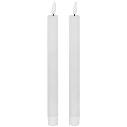 Luksus Collection Natural Glow S/ 2 White LED Dinner Candles