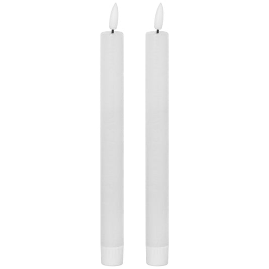 Luksus Collection Natural Glow S/ 2 White LED Dinner Candles