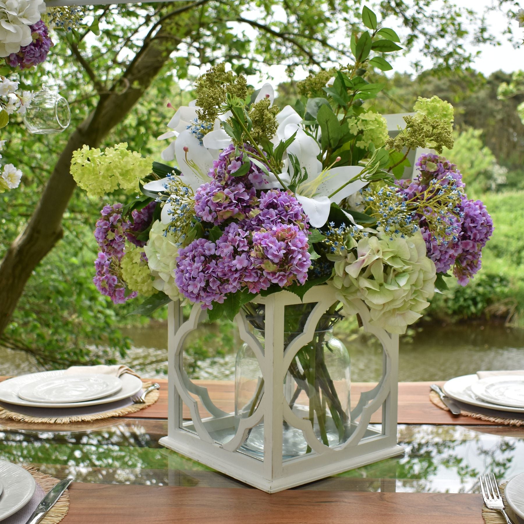 Skandi London Shabby Green Single Hydrangea - Skandi London