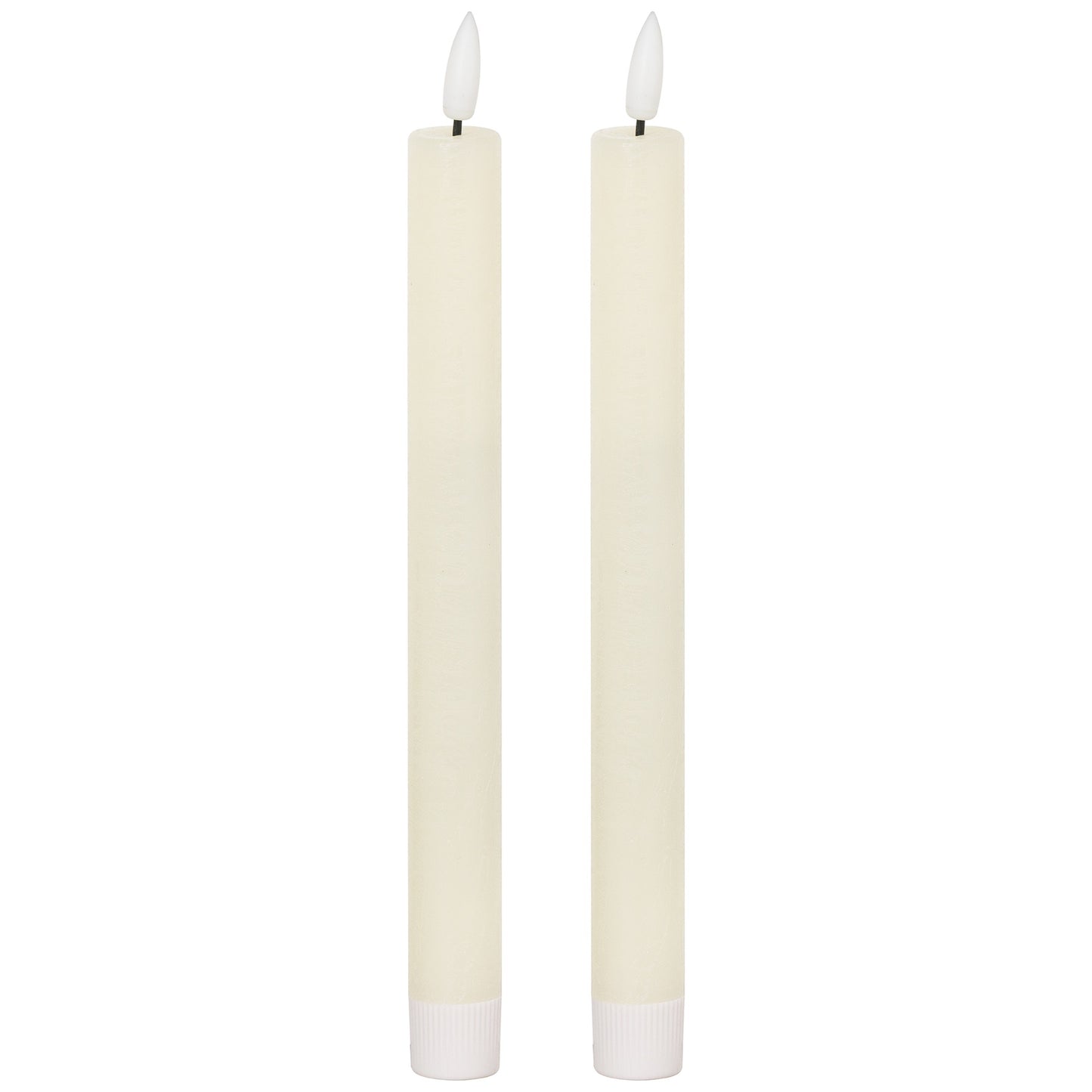 Luksus Collection Natural Glow S/ 2 Ivory LED Dinner Candles