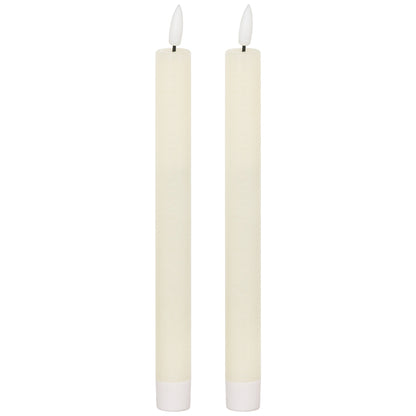 Luksus Collection Natural Glow S/ 2 Ivory LED Dinner Candles