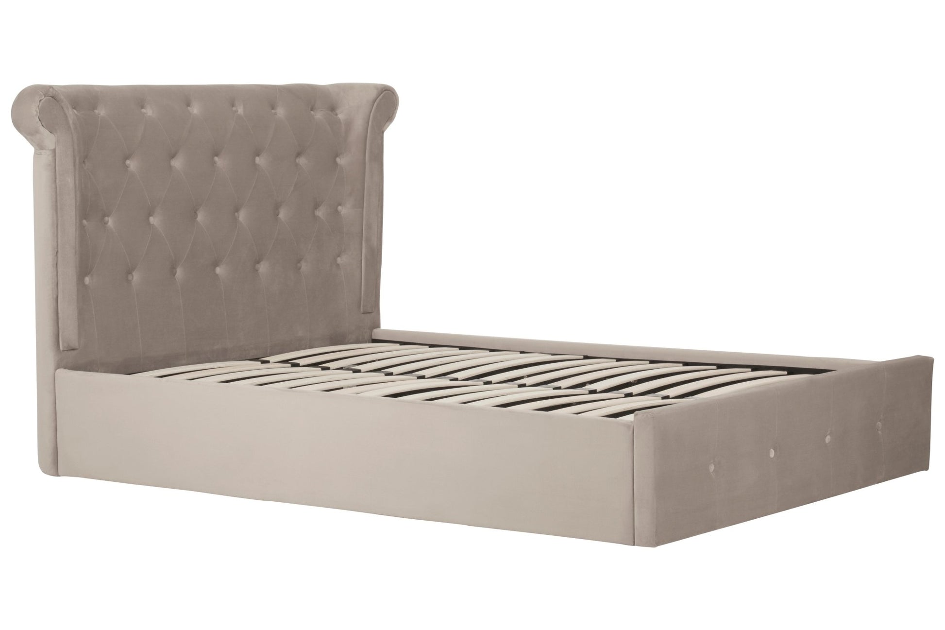 Darby Mink Double Ottoman Bed - Skandi London