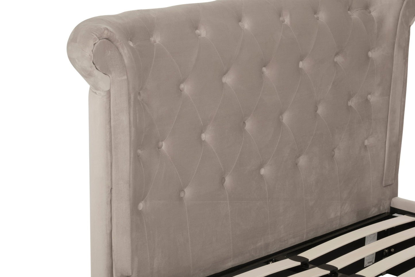 Darby Mink Double Ottoman Bed - Skandi London