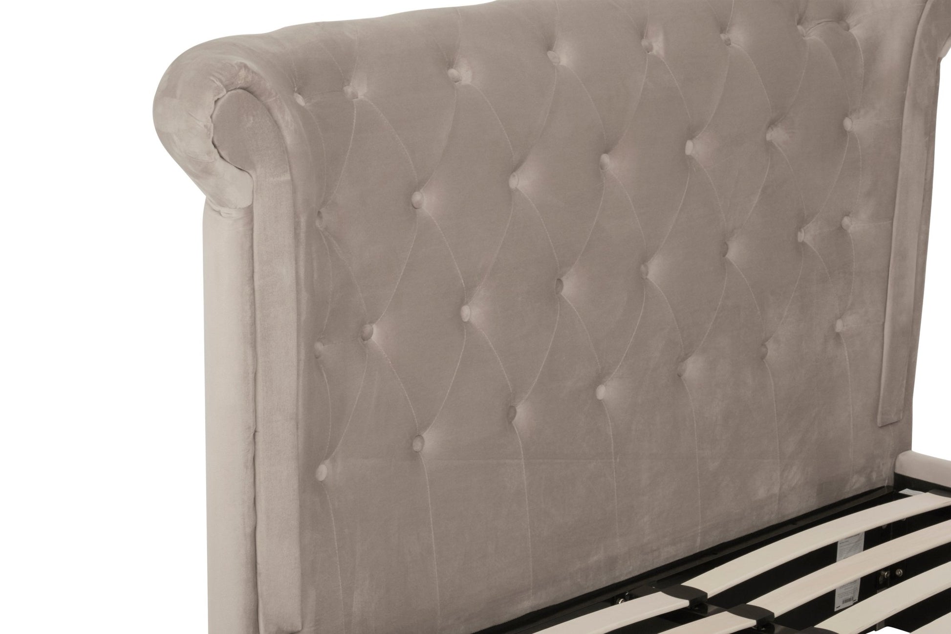 Darby Mink Double Ottoman Bed - Skandi London