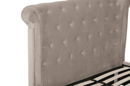 Darby Mink Double Ottoman Bed - Skandi London