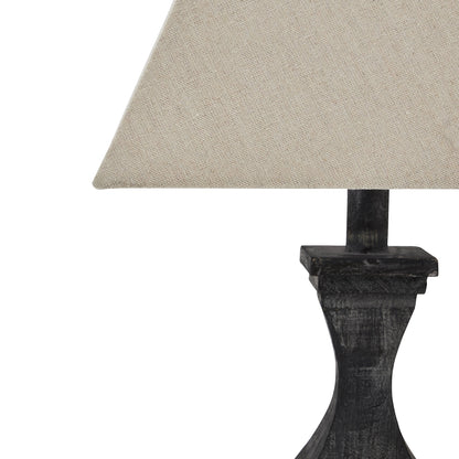 Kempele Fluted Wooden Table Lamp - Skandi London