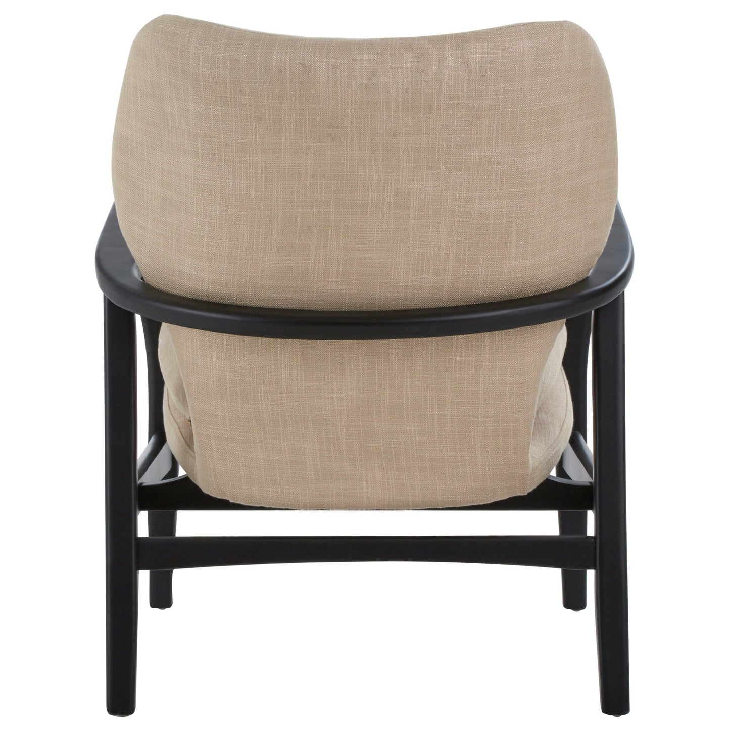 Pelle Beige Chair With Black Wooden Frame - Skandi London