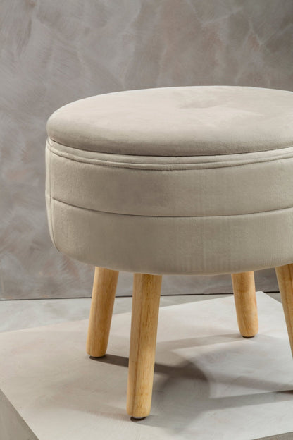 Gunhilda Mink Velvet Stool - Skandi London