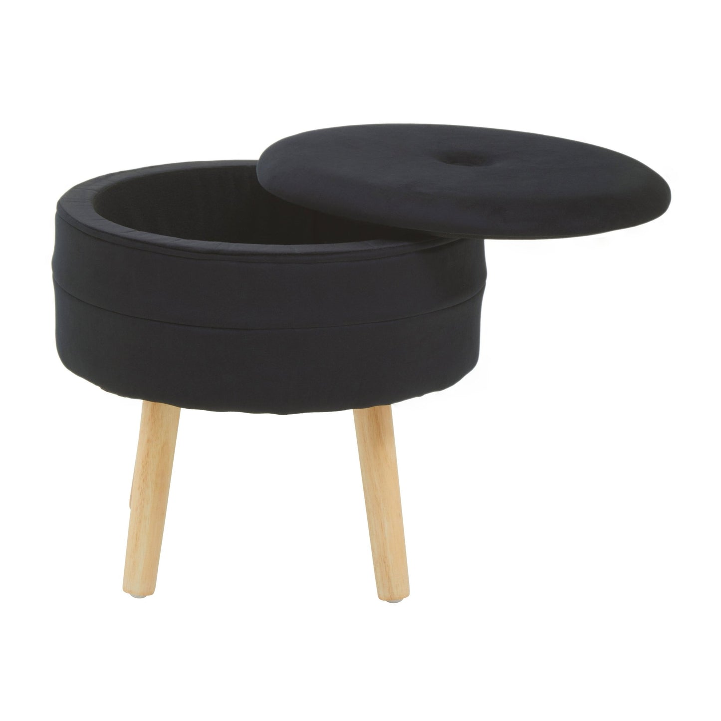Gunhilda Black Velvet Stool - Skandi London