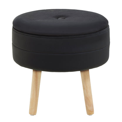 Gunhilda Black Velvet Stool - Skandi London