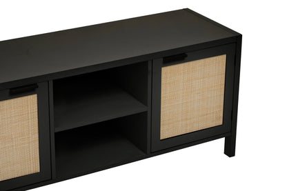 Olaf Black Wood Media Unit - Skandi London