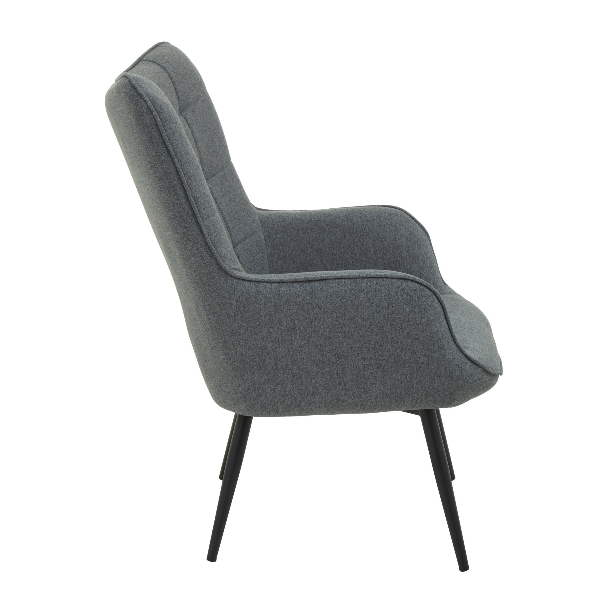 Pelle Grey Fabric Armchair - Skandi London