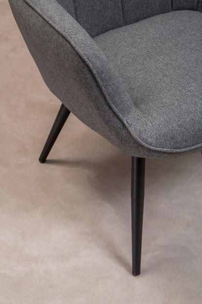Pelle Grey Fabric Armchair - Skandi London