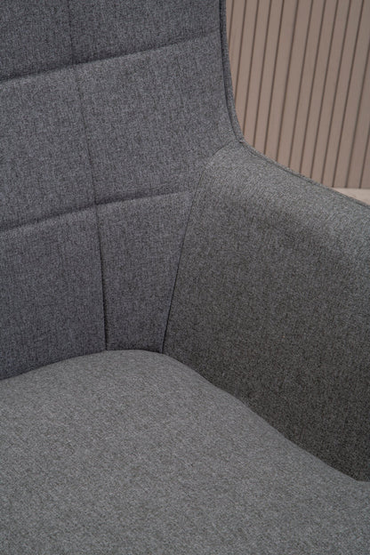 Pelle Grey Fabric Armchair - Skandi London