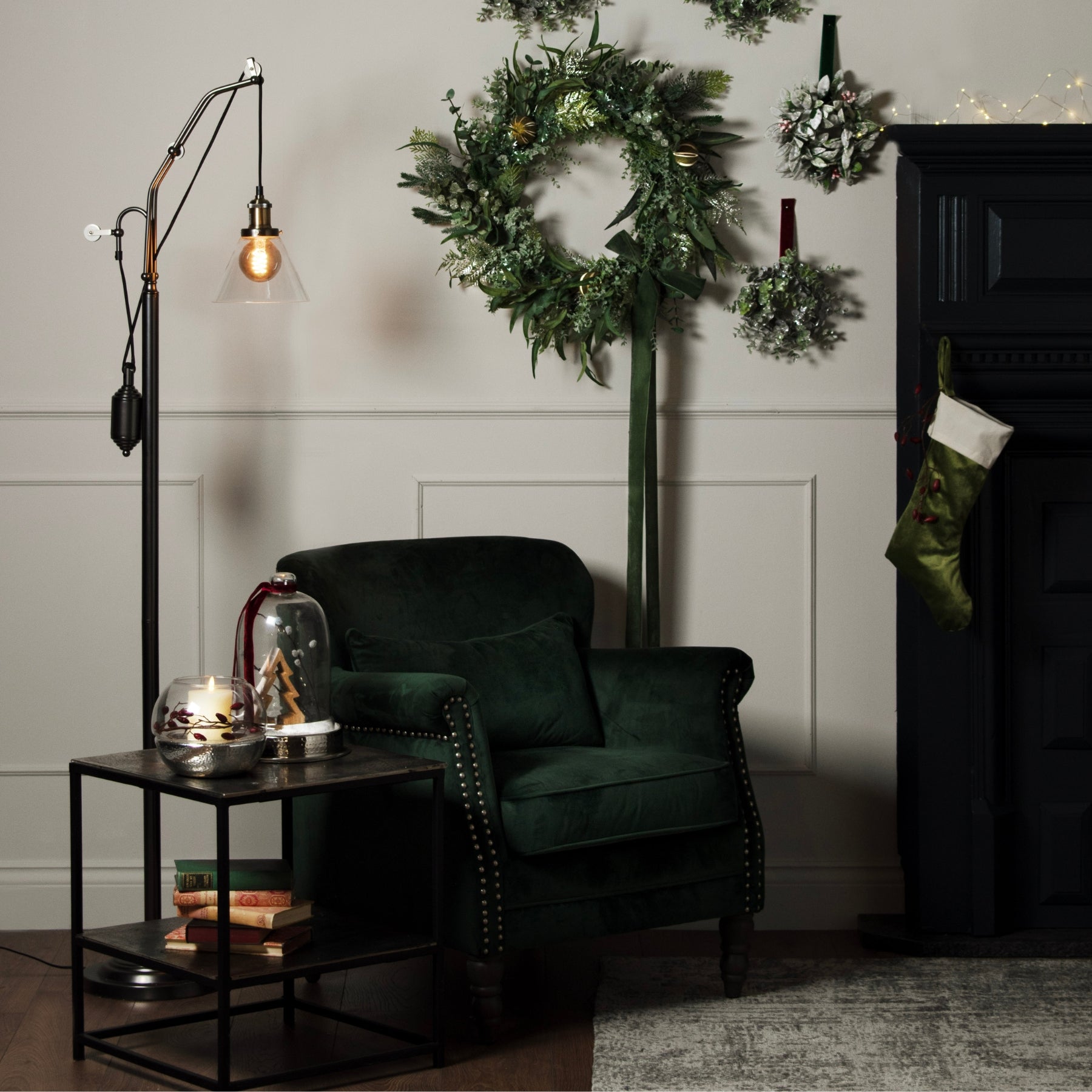 Lund Noel Collection Snowy Standing Wooden Tree - Skandi London