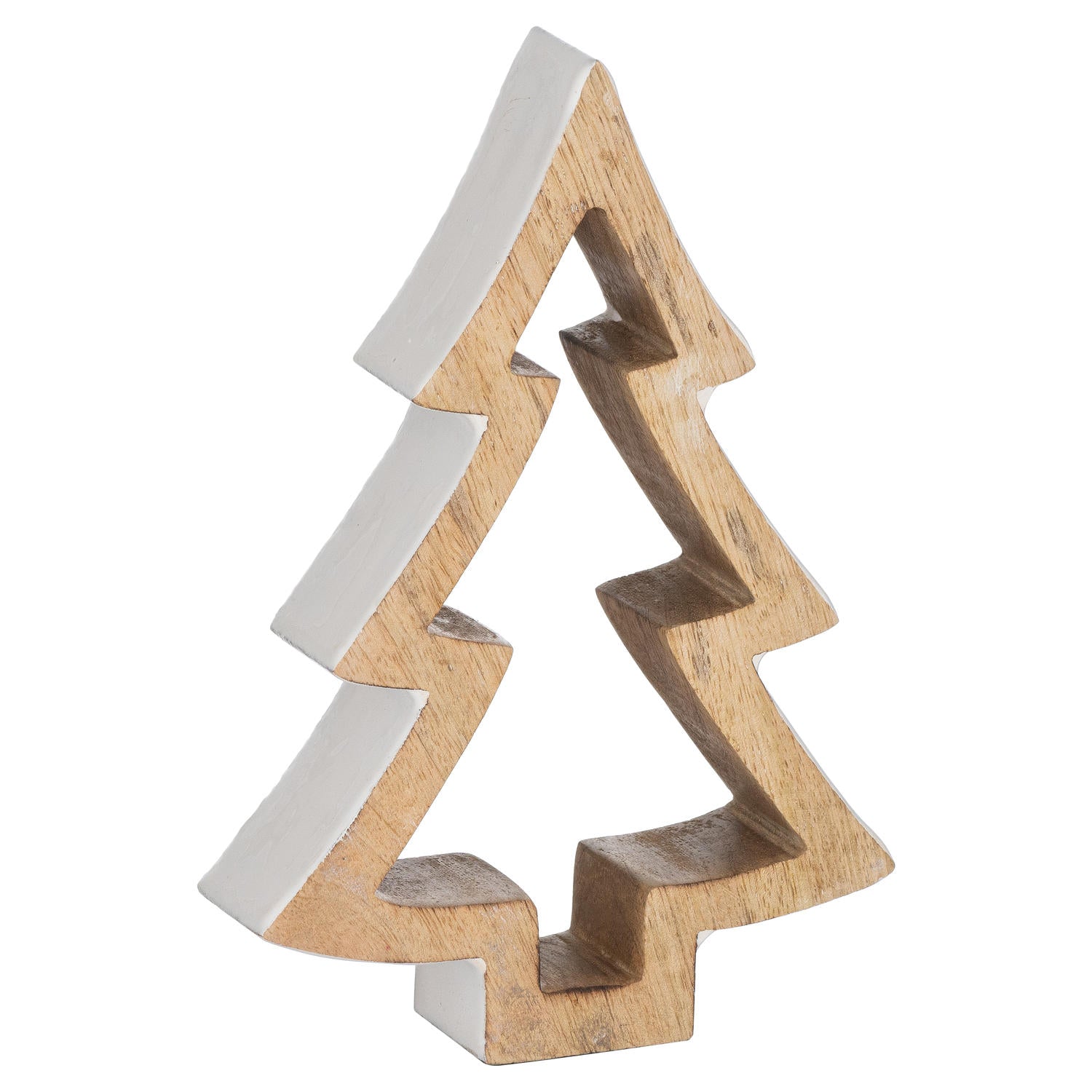 Lund Noel Collection Snowy Standing Wooden Tree - Skandi London