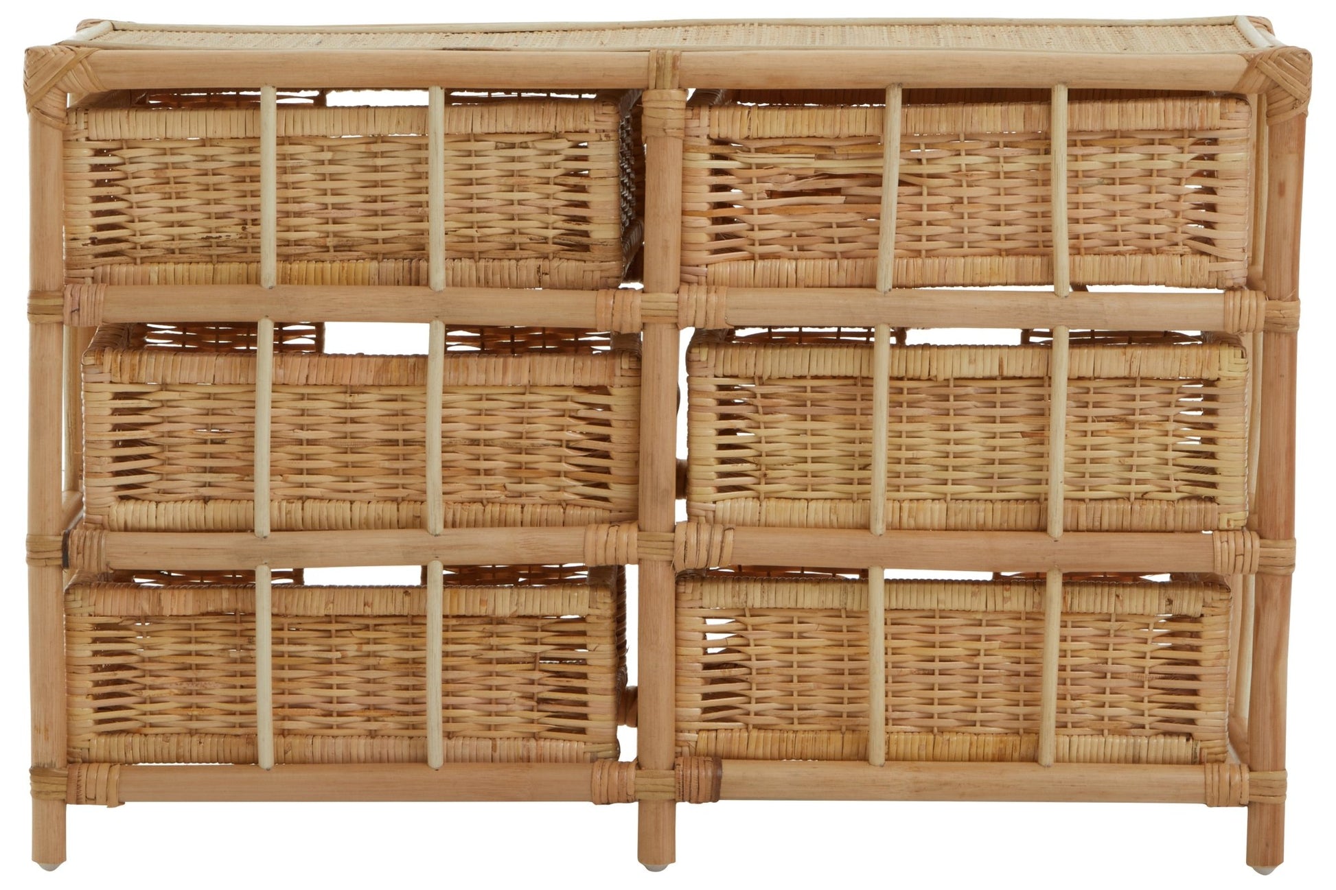 Kai Rattan Six Drawer Chest - Skandi London