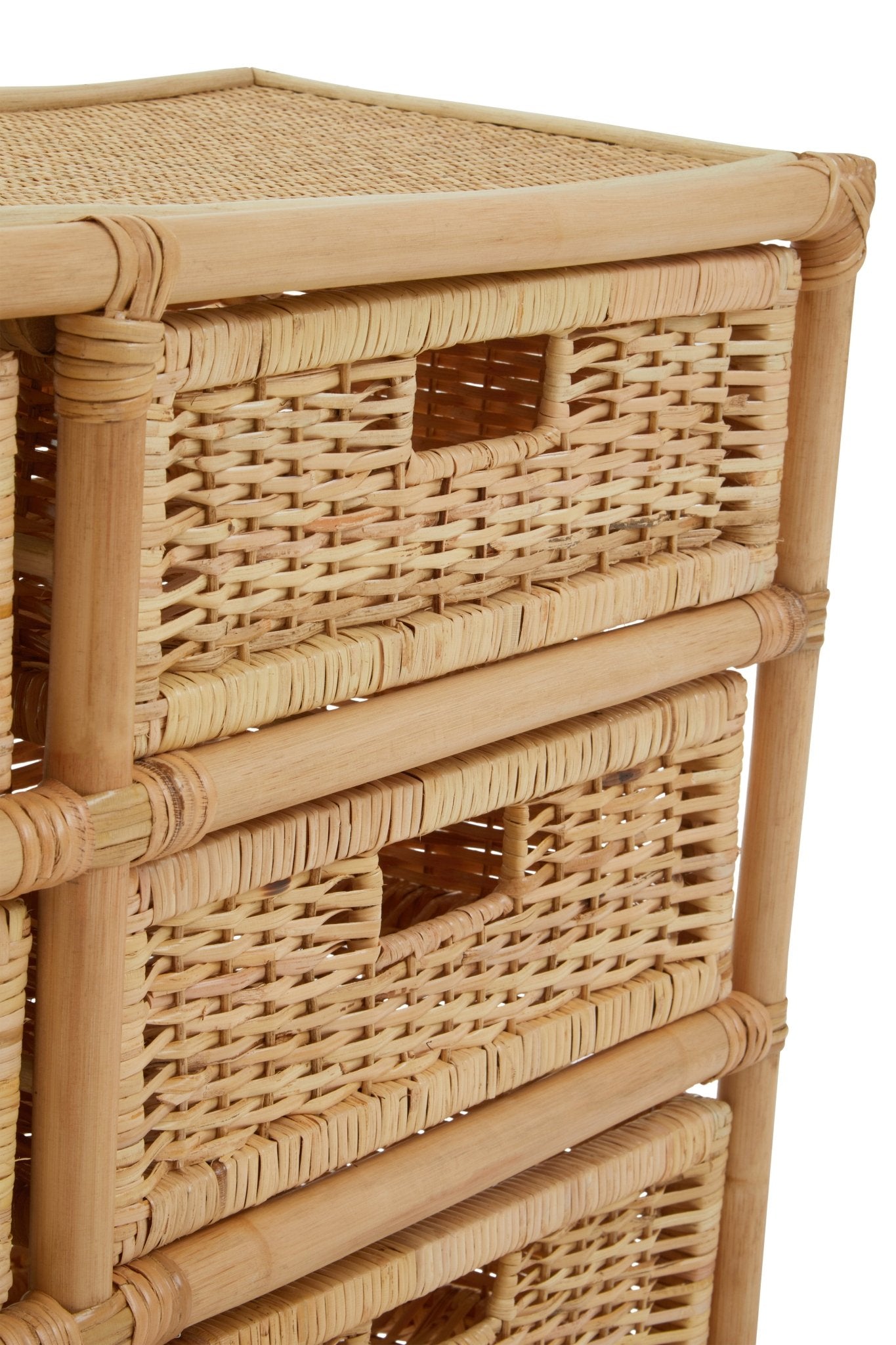 Kai Rattan Six Drawer Chest - Skandi London