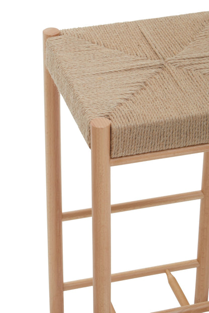 Axl Natural Wood Bar Stool - Skandi London