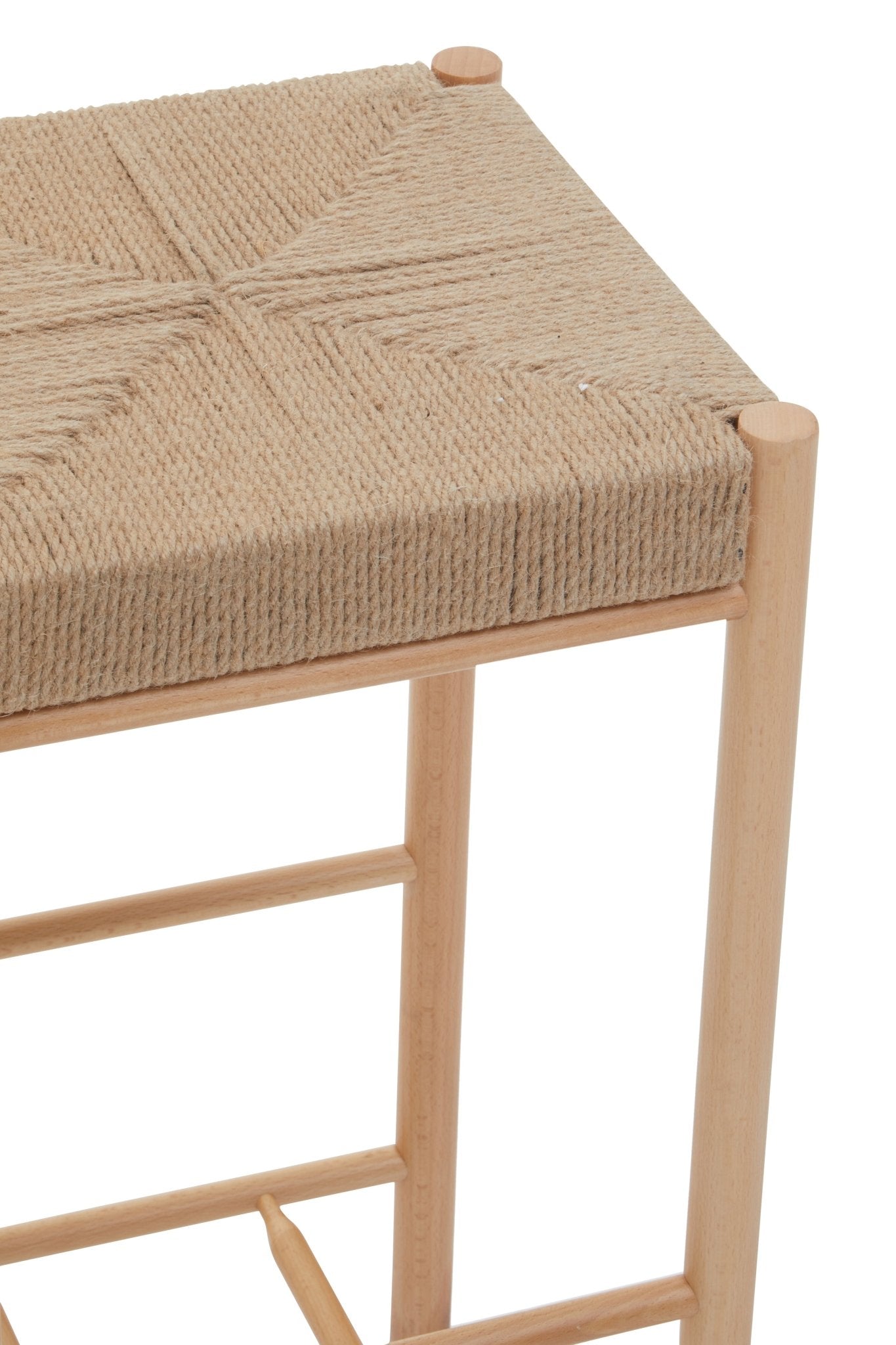 Axl Natural Wood Bar Stool - Skandi London