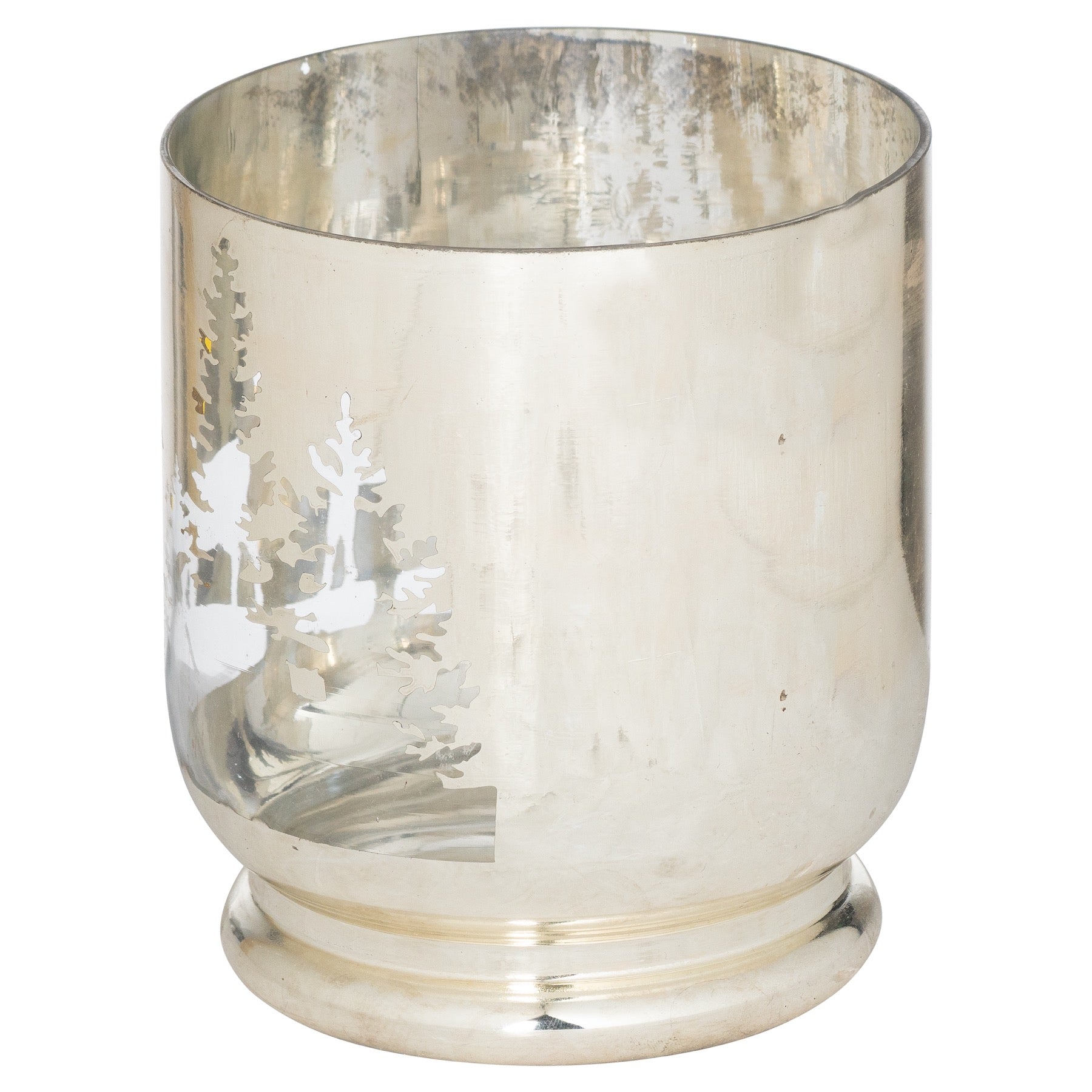 Lund Noel Collection Silver Forest Medium Candle Holder - Skandi London